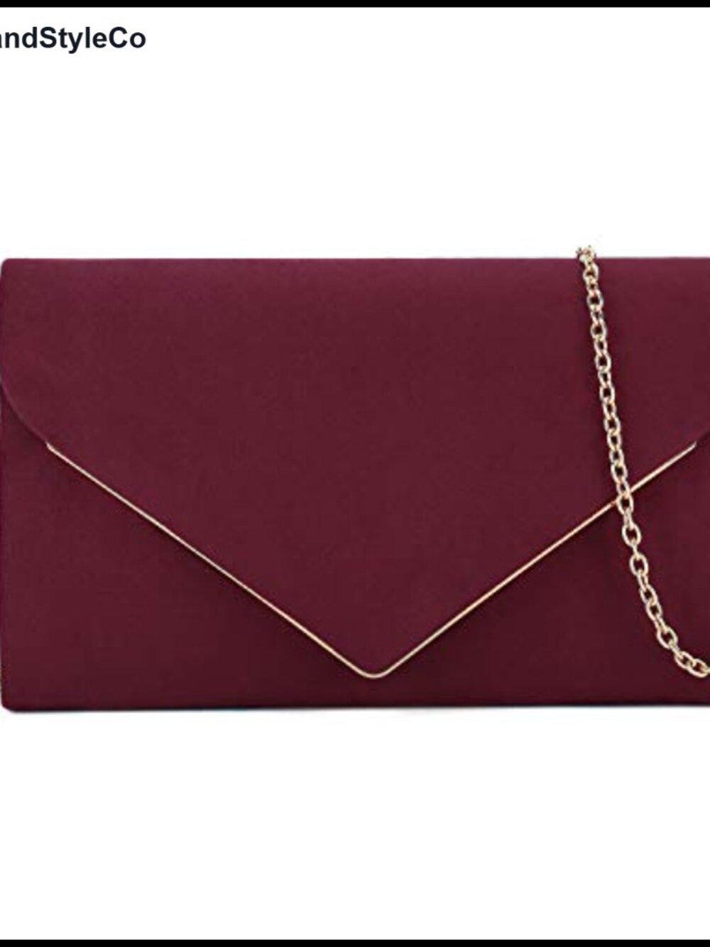 Faux Suede Clutch Bag Metal Binding Evening Purse for Wedding Prom Black-Tie